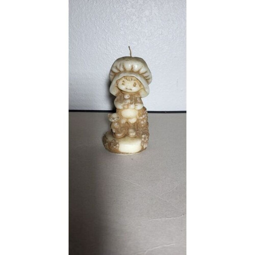 Vintage Hallmark Strawberry Shortcake Figural Candle Cream Wax Custard Cat 1980s